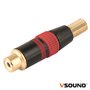 FICHA RCA FEMEA VERMELHA METÁLICA / DOURADA VSOUND