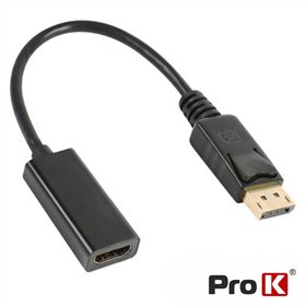 Cabo Displayport Macho / HDMI Fêmea 4k PROK