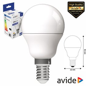 Lâmpada LED E14 Globo G45 6.5W 230V 6400K 806lm AVIDE