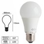 LÂMPADA E27 7W60W 230V 7 LEDS SMD 3528 GLOBO BRANCO QUENTE