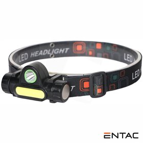Lanterna de Cabeça COB+SMD 3W 120lm ENTAC