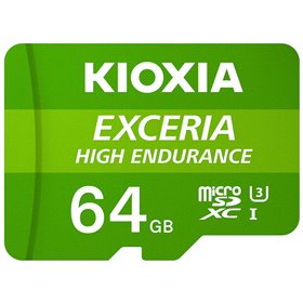Cartão de memória micro secure digital sd kioxia 64gb exceria high endurance uhs - i c10 r98 com adaptador