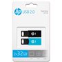 Pacote de 2 pen drives usb 2.0 hp v212 - duplo 32 gb