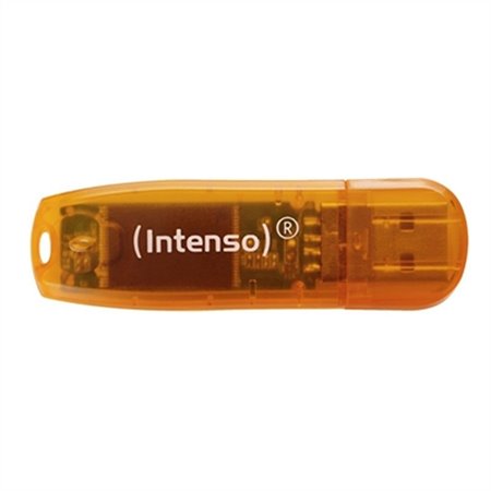 usb 2.0 memória intensa arco-íris 64 gb laranja